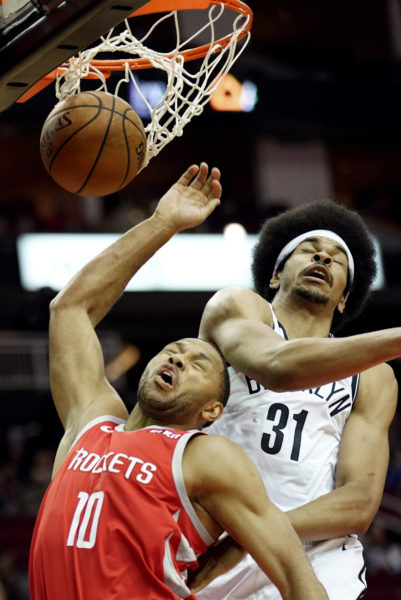 Native Texan Jarrett Allen shined in front of his friends and family Wednesday night in Houston, putting up his first career 20-point 20-rebound game as the Nets edged the Rockets in an overtime thriller.