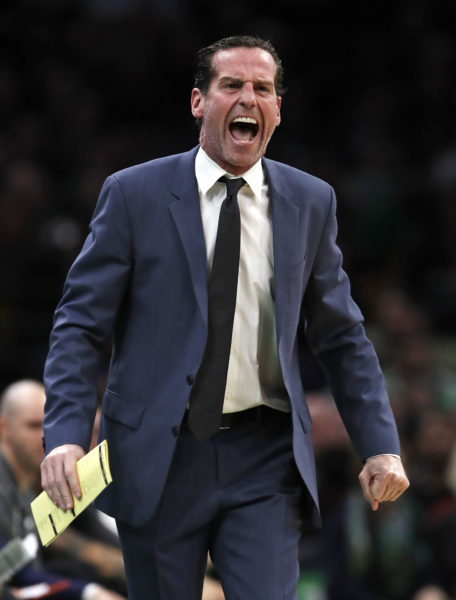 Despite a slew of injuries to some of his key players, Kenny Atkinson was still disappointed with his team’s performance following Monday night’s loss in Boston.(AP Photo/Charles Krupa)