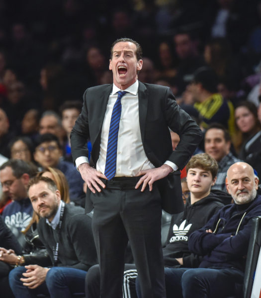 Nets head coach Kenny Atkinson has seen his team win 10 of its last 11 games, including the last six in a row, within the suddenly friendly confines of the Barclays Center. AP Photo by Howard Simmons
