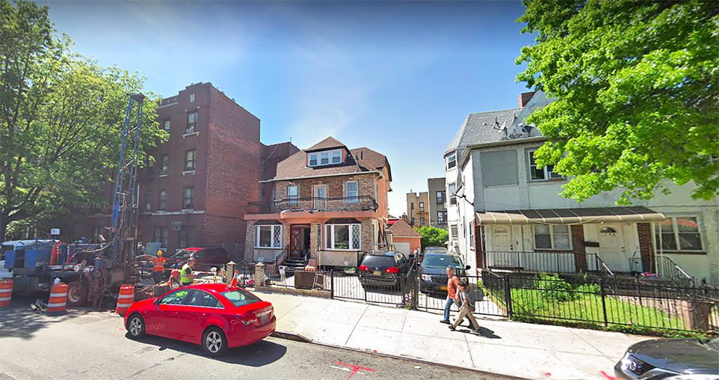 The two-family house that has been at 8800 Bay Parkway for nearly 100 years will be demolished to make way for a seven-story apartment building. Photo courtesy of Google Maps