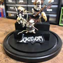 A commissioned piece featuring mice dressed as Venom band members. Eagle photo by Alex Wieckowski