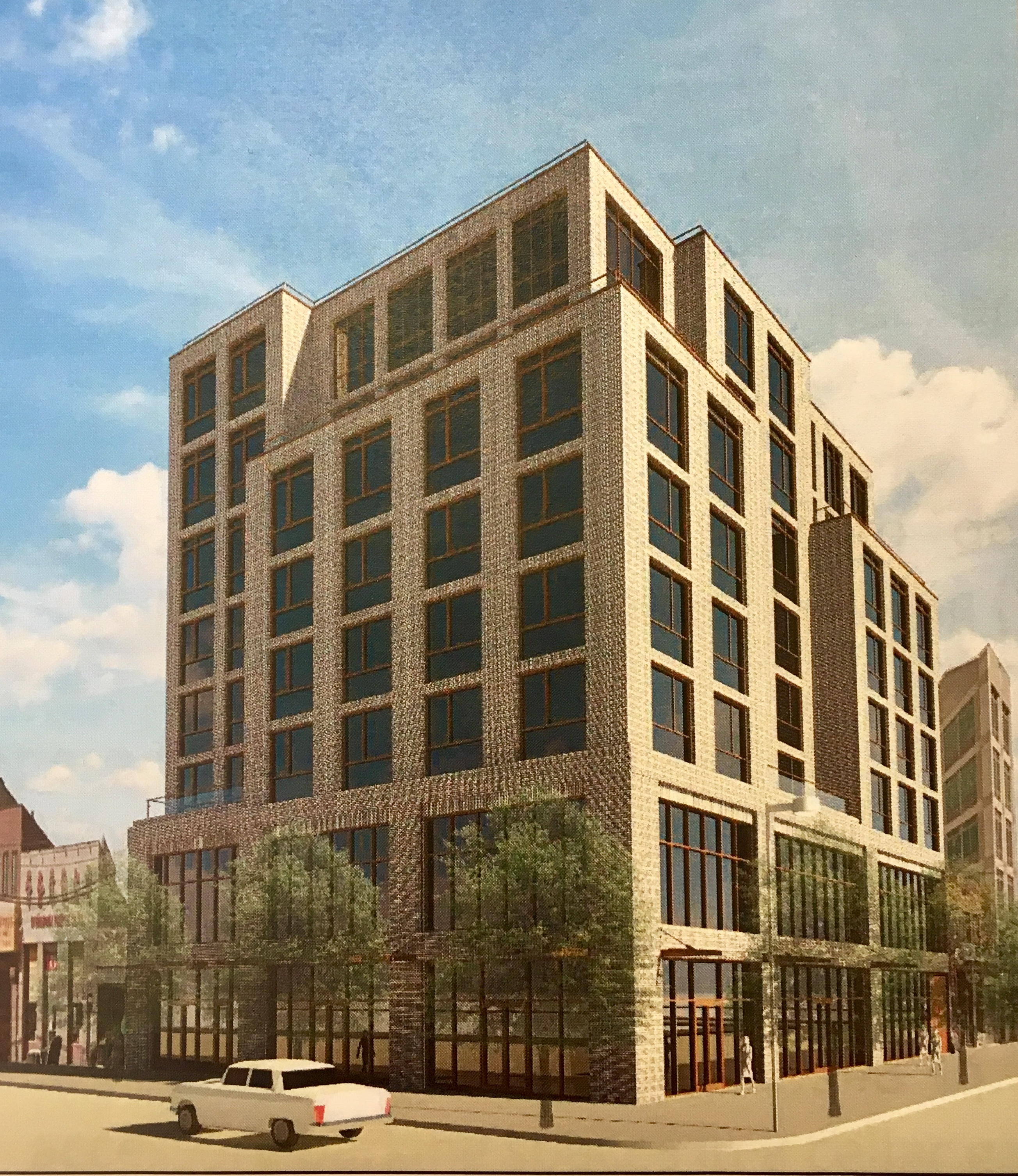 A rendering of the proposed development for 6418 Eighth Ave.