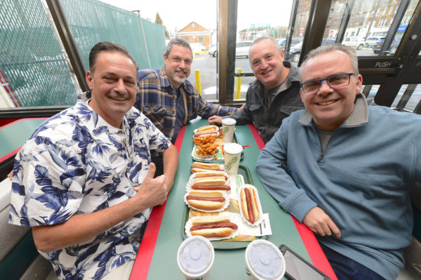 After 35-years, John O'Gorman, Mike Rinaldi, John O'Neill and Joe Rinaldi are back eating hot dogs at Nathan’s on its last day in operation.