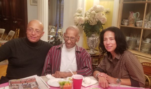 A recent photo of Hon. William Thompson with his son Bill Thompson, the former Comptroller of NYC, and daughter Gail. Photo courtesy of Denise Felipe-Adams