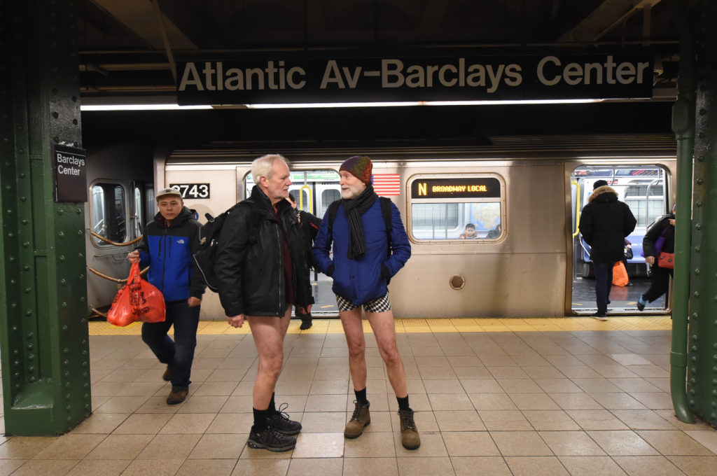 New Yorkers Take Pants Off, Ride Subway 