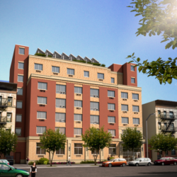 This is the design for affordable-housing development 461 Alabama Ave. in East New York. Rendering via the city Department of Housing Preservation and Development