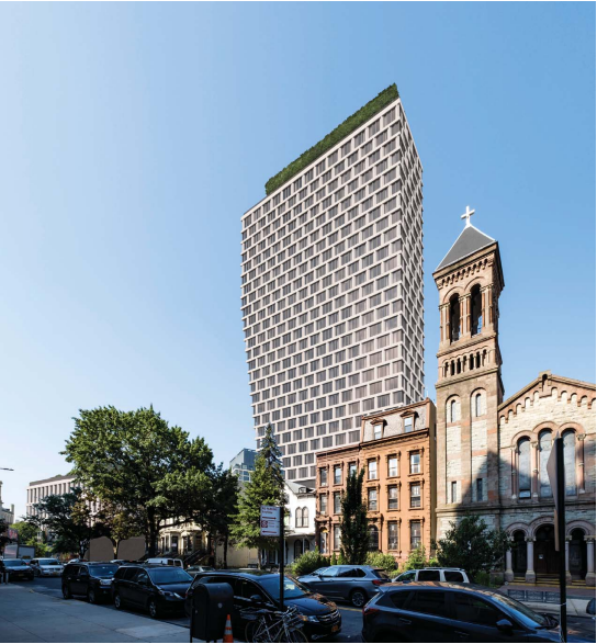 Here's the design for 809 Atlantic Ave., a proposed development that the City Planning Commission approved on Monday. Rendering by Morris Adjmi Architects via the Landmarks Preservation Commission