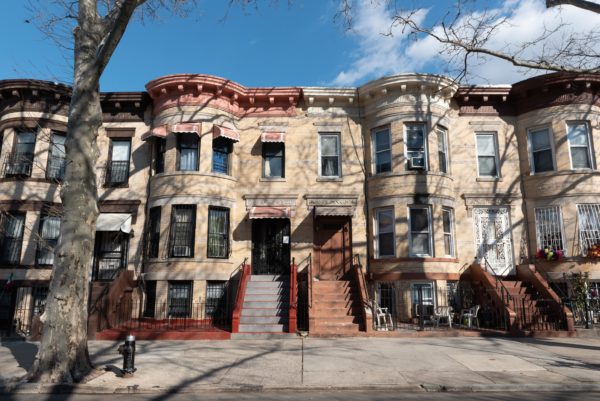 Row-houses on Irving Avenue would be included in the Northeast Bushwick historical district suggested by the Bushwick Community Plan. Eagle file photo by Paul Stremple