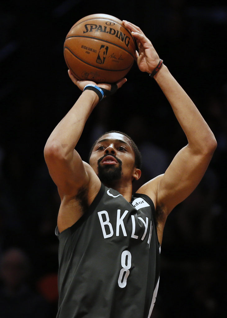 The loss of reserve guard Spencer Dinwiddie has sent the Nets into their worst stretch since a season-high eight-game losing streak from Nov. 23-Jan. 5.(AP Photo/Adam Hunger)