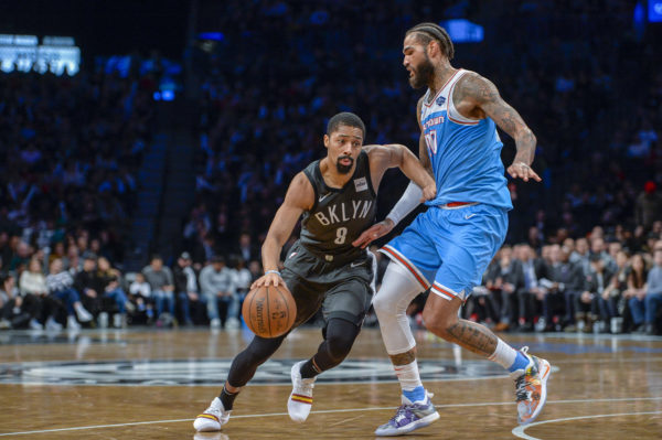Spencer Dinwiddie, out for the past 13 games with a thumb injury, might rejoin the Nets sooner than expected, according to head coach Kenny Atkinson. Brooklyn has gone 5-8 in his absence.(AP Photo/Howard Simmons)