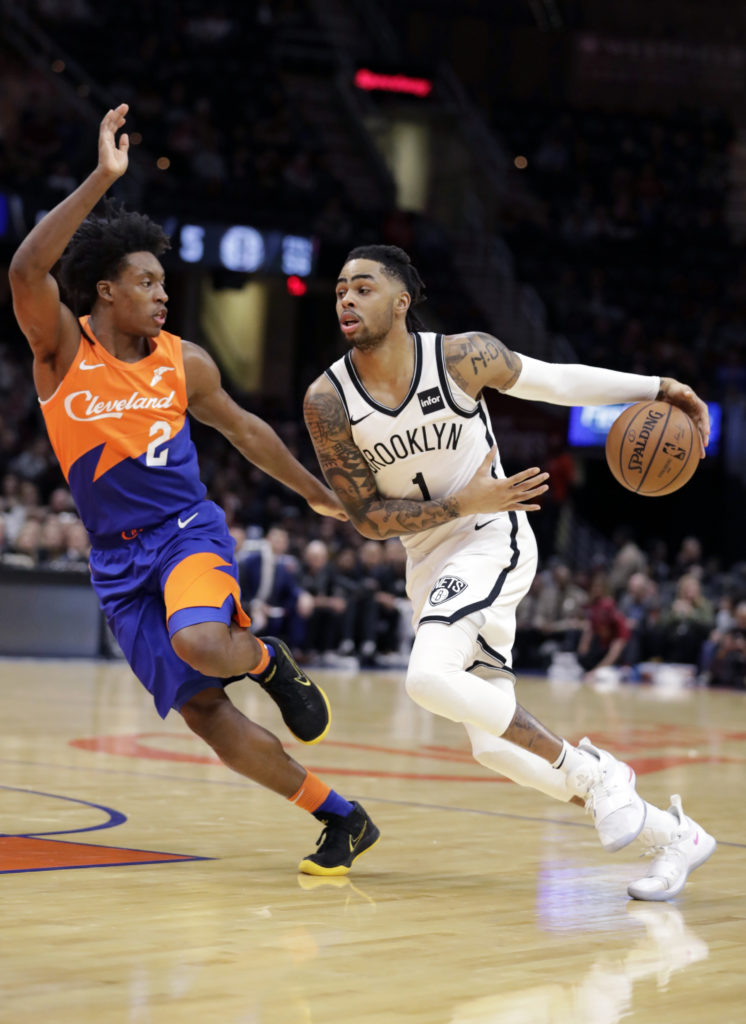Nets point guard D’Angelo Russell stamped himself a more-than-worthy All-Star Wednesday night in Cleveland, pouring in 24 of his game-high 36 points during three exhilarating overtime periods. (AP Photo by Tony Dejak)