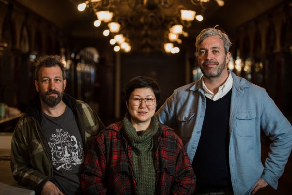 From left: Ben Schneider and Sohui Kim of The Good Fork and St. John Frizell of Fort Defiance plan to reopen Gage & Tollner this fall. Eagle photos by Paul Frangipane.