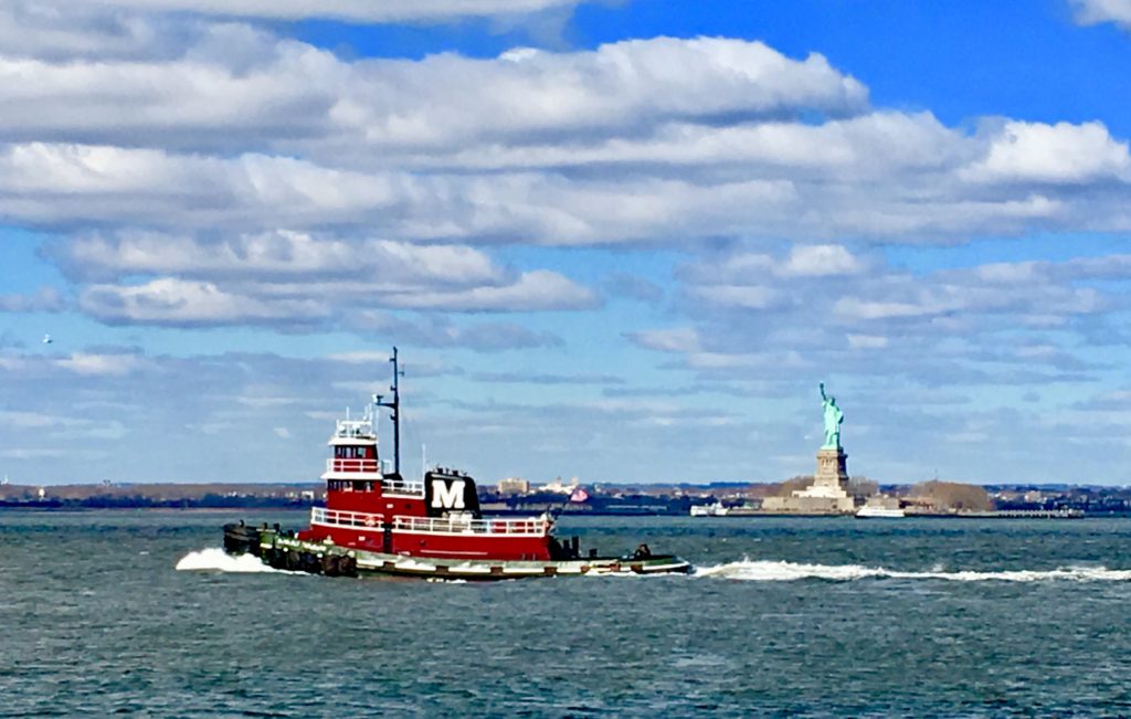 This is a view of the Statue of Liberty from the water-facing side of 185 Van Dyke St. Eagle photo by Lore Croghan