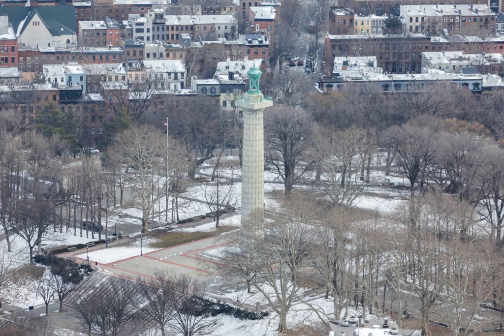 The Prison Ship Martyrs’ Monument in Fort Greene Park is a nearby neighbor to Brooklyn Point. Eagle photo by Paul Frangipane.