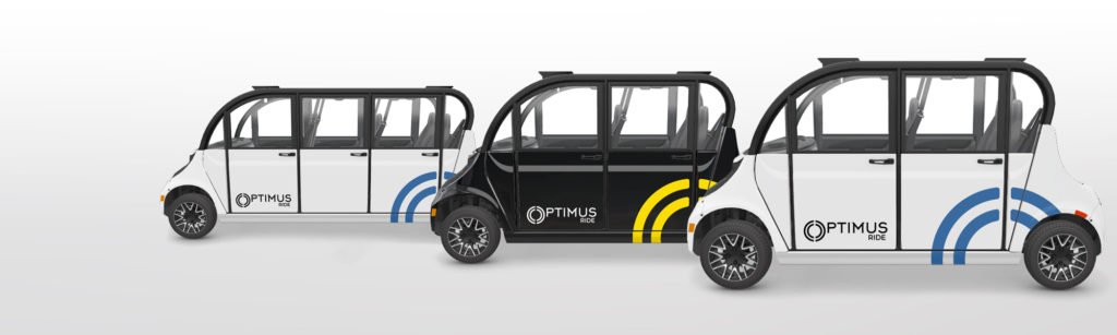 Optimus’ self-driving vehicles. Photo courtesy of Optimus Ride