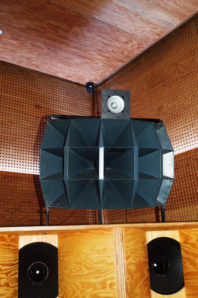 The speaker system at Public Records in Gowanus. Eagle photo by Via Wohl.