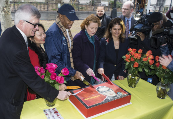 There was birthday cake — even though Justice Bader Ginsburg did not attend. Eagle photo by Rob Abruzzese 