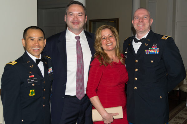 Maj. David Yee, Scott Horton and Capt. and Mrs. Lee Weidl. Eagle photo by Rob Abruzzese