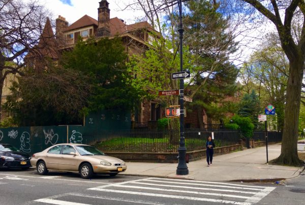 Here’s the Dean Sage Mansion as seen from the corner of St. Marks and Brooklyn avenues. Eagle photo by Lore Croghan