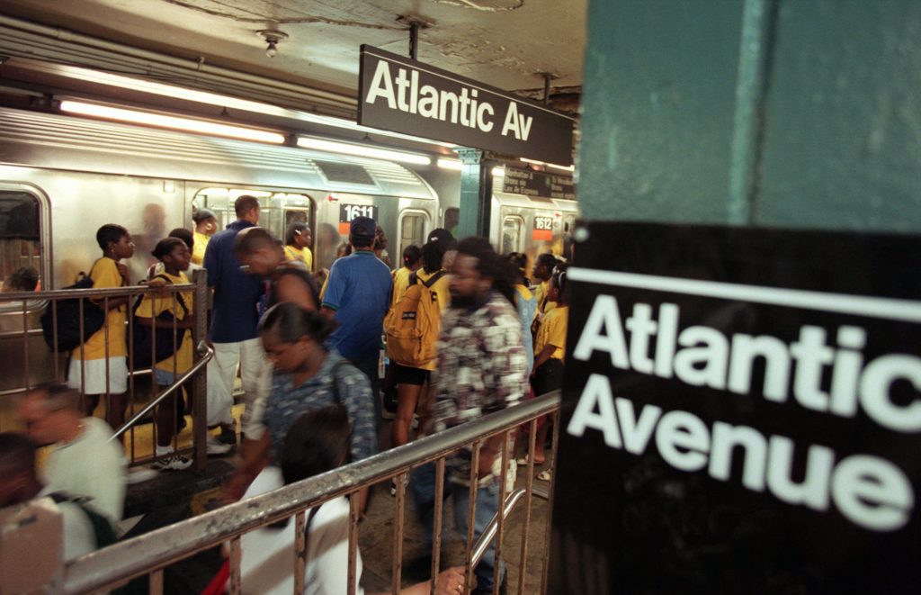 Rush-hour commuters use the Atlantic Avenue subway station. AP Photo/Todd Plitt