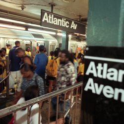 Rush-hour commuters use the Atlantic Avenue subway station. AP Photo/Todd Plitt