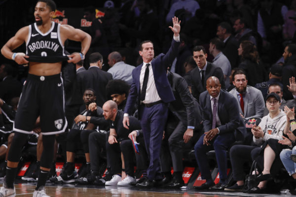 Head coach Kenny Atkinson’s Nets may be waving bye-bye to a playoff berth if they don’t find a way to pick up a win or two on their weekend road trip through Milwaukee and Indiana. (AP Photo/Kevin Hagen)