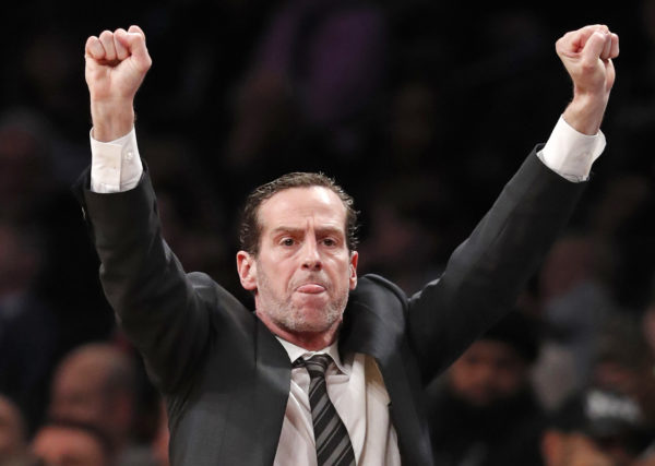 Kenny Atkinson should get serious NBA Coach of the Year consideration after leading the Nets from the depths of the standings the previous two years to the playoffs in his third campaign.(AP Photo/Kathy Willens)