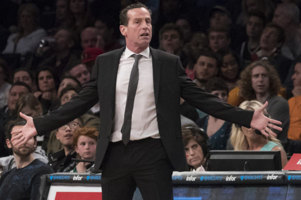 Kenny Atkinson has the Nets within a few wins of clinching of a playoff berth after going a combined 41-123 over the previous two seasons. According to an ESPN report Tuesday morning, Atkinson and his coaching staff could soon receive a contract extension to stay here in Brooklyn. (AP Photo/Mary Altaffer)