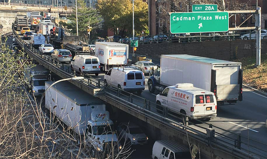 The head of the mayor’s BQE panel said leaks of the panel’s report are not final and should be ignored. Photo: NYC DOT