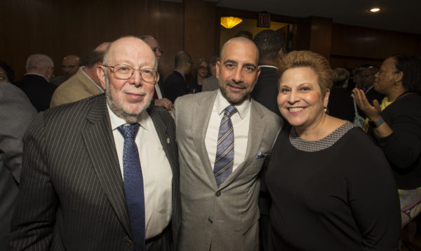 From left: David Chidekel, president-elect Frank Carone and Hon. Theresa Ciccotto. Eagle photo by Andy Katz