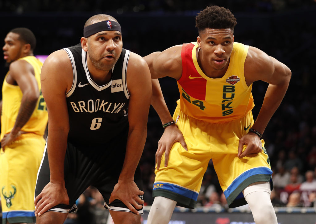 Veteran forward Jared Dudley and the rest of the struggling Nets will be at conference-leading Milwaukee on Saturday, desperately needing a win against MVP candidate Giannis Antetokounmpo and the Bucks to keep their suddenly tenuous playoff hopes alive. AP Photo/Michael Owens