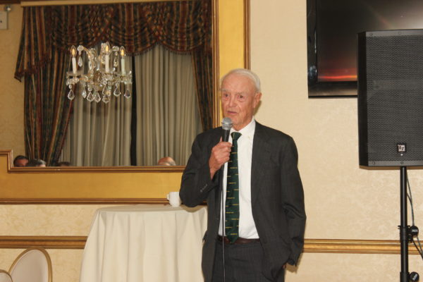 Justice James G. Starkey sings at nearly every St. Patrick’s and St. Joseph’s Day event for the Catholic Lawyers Guild. Eagle photo by Mario Belluomo