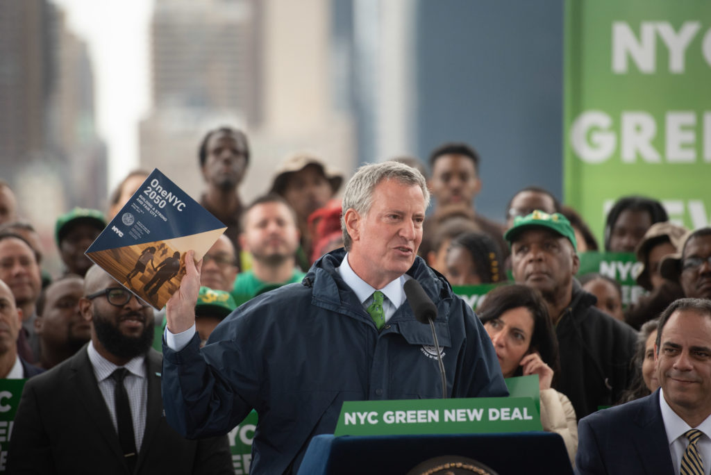 Mayor Bill de Blasio announced New York City's Green New Deal on Monday. Michael Appleton/Mayoral Photography