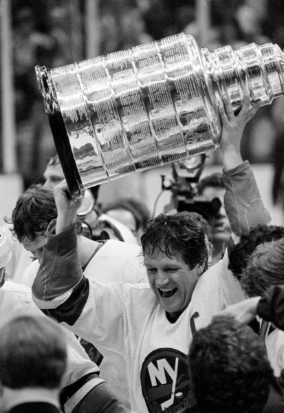 The Islanders hope to skate the Stanley Cup around the Barclays Center next month, the same way former team captain Denis Potvin did at the Nassau Coliseum 36 years ago following New York’s previous four-game postseason sweep. (AP Photo/Richard Drew)