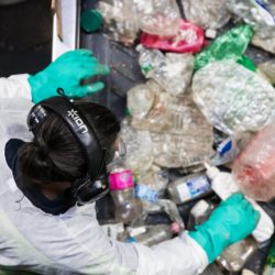 Plastic water bottles are one of the most common pieces of litter in and around the Hudson River. Eagle file photo by Paul Frangipane