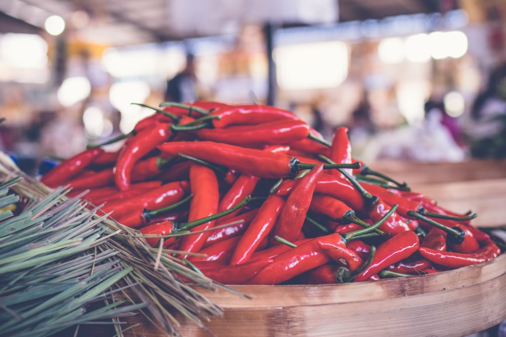 Capsaicin, the active component of chili peppers, can make people feel high. Photo via Pexels
