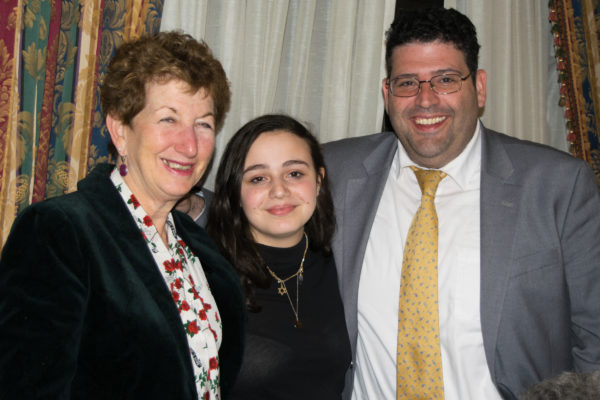 From left: Hon. Katherine Levine, Sophia Weinstein and Dominick Dale. Eagle photo by Rob Abruzzese
