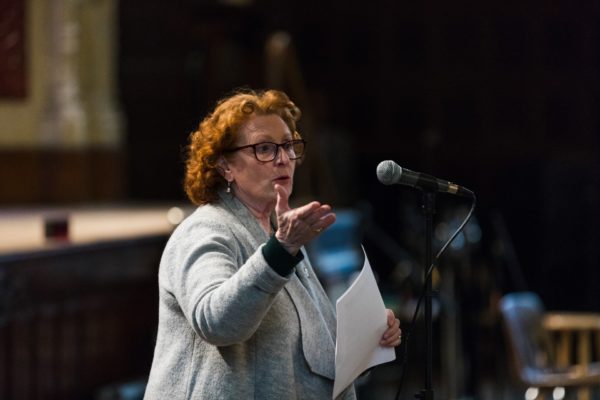 State Assemblymember Jo Anne Simon says a proposed fitness center and field house at Atlantic Yards/Pacific Park needs an environmental review. Eagle file photo by Paul Frangipane