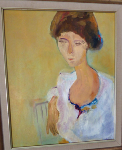 One of her many original paintings. Photo by Mary Frost