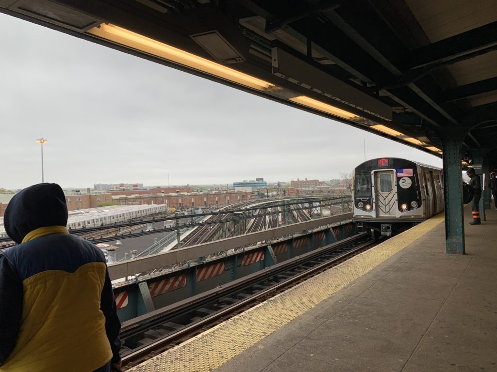 The L train slowdown begins Friday night, and riders at Broadway Junction are prepping any way they can. Eagle photo by Noah Goldberg.