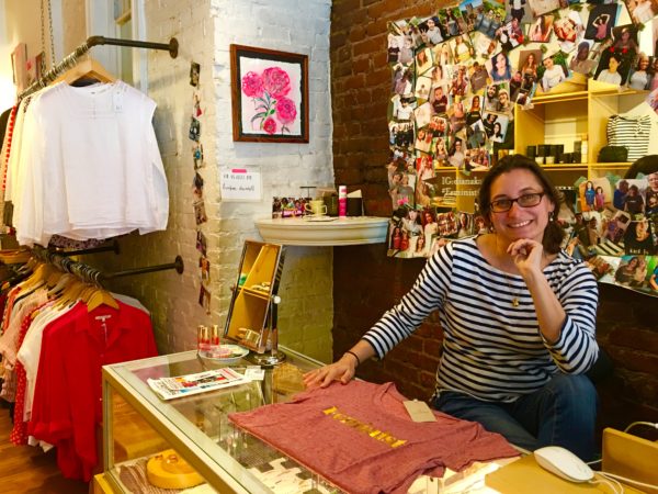 Here’s Diana Kane at the Park Slope shop that bears her name. Eagle photo by Lore Croghan