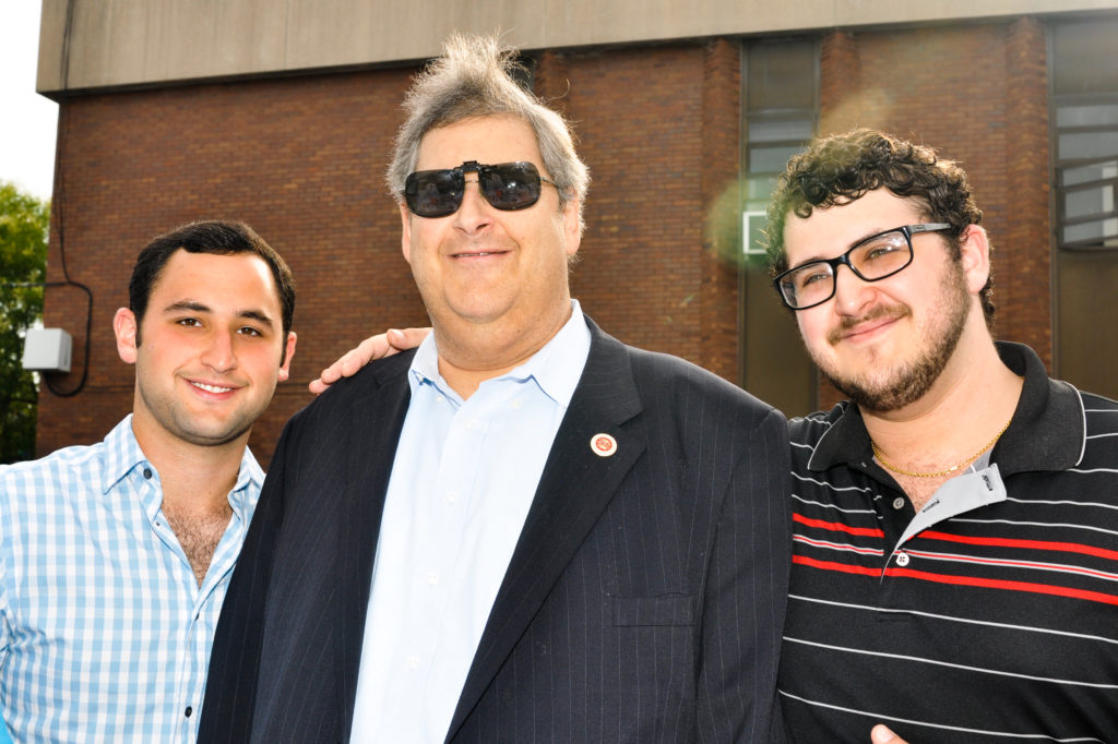 Lew Fidler with his two sons, Harry (left) and Max. Photo by Lew Fidler, a southern Brooklyn politician, has died at 62. Photo by Erica Krodman 