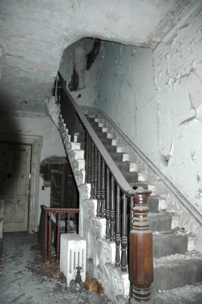 Stairway to Heaven? Seen inside an Admiral’s Row house in 2005. Eagle file photo by Sarah Ryley