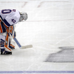 Though they fell short of their goal, the franchise’s first Stanley Cup title since 1983, the Islanders enjoyed a huge building-block season in 2018-19, but will now enter an offseason of uncertainly, including the pending free agency of goaltender Robin Lehner. (AP Photo/Gene J. Puskar)