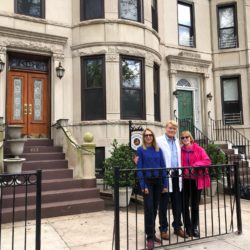 From left: Linda Assini, Dr. Roy Olsen and Susan Brown are among those fighting for historic district status for Doctor's Row. Eagle photo by Paula Katinas