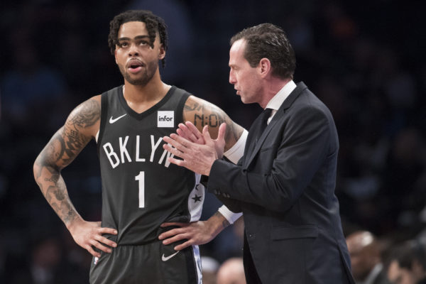 D’Angelo Russell has made major strides under the tutelage of Kenny Atkinson here in Brooklyn, making him a key player for the Nets going forward or a key trade piece if the team is interested in bringing Anthony Davis here from New Orleans. AP Photo by Mary Altaffer