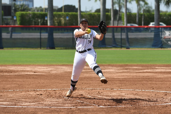 Freshman pitching sensation Elena Valenzuela and a trio of her teammates were honored by the National Fastpitch Coaches Association for their contributions to the LIU women’s softball team this past season. Photo Courtesy of LIU-Brooklyn Athletics