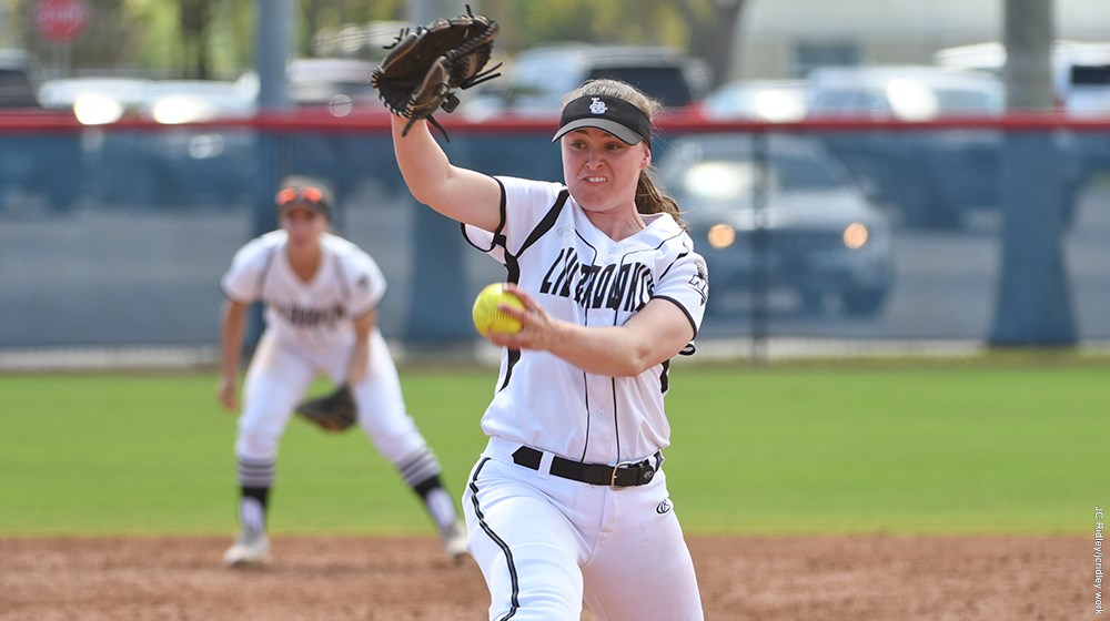 Junior hurler Tallie Woodson saved the Blackbirds’ season once Saturday afternoon, but LIU was eventually sent home by three-time NEC champion St. Francis University in an 8-6 Game 7 loss in Downtown Brooklyn. Photo Courtesy of LIU-Brooklyn Athletics
