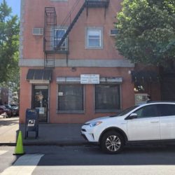 Brooklyn’s Community Board 1 has its own parking space for a vehicle purchased with public funds. Photo: Claudia Irizarry Aponte/THE CITY
