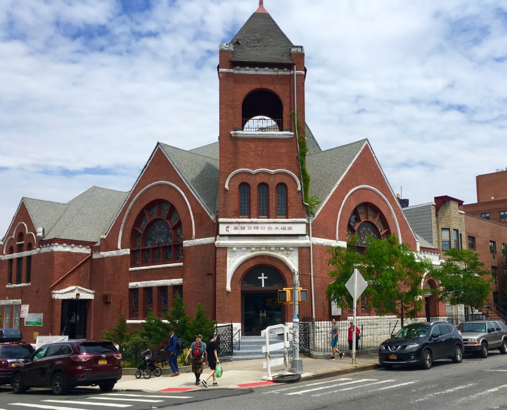 This is Sunset Park’s Fourth Avenue Methodist Episcopal Church, a nominee for inclusion on the State and National Registers of Historic Places. Eagle photo by Lore Croghan